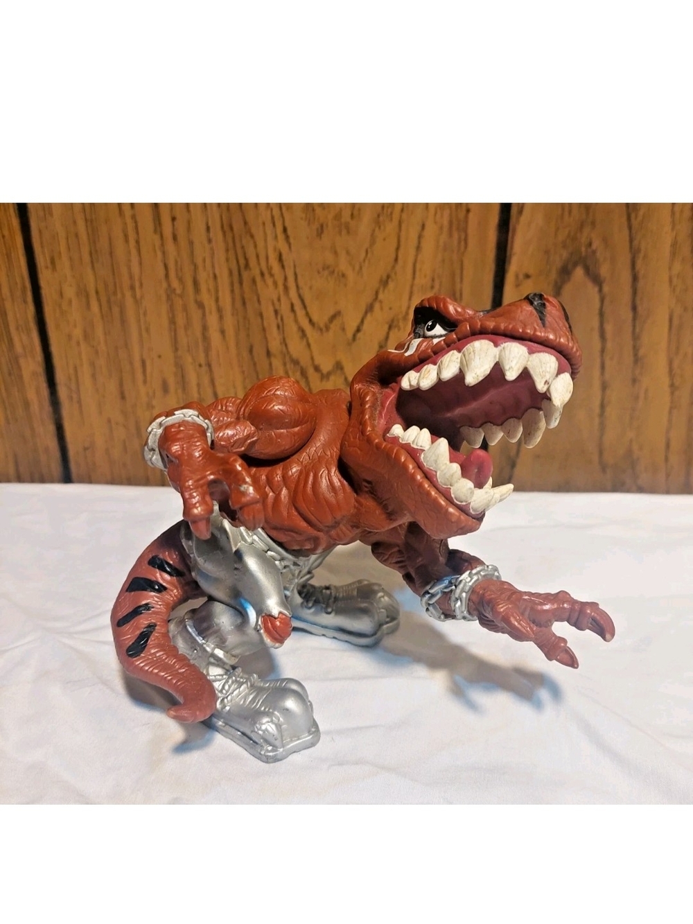 1996 Street Sharks T Bone War Paint Variant Silver Boots Pants Vintage